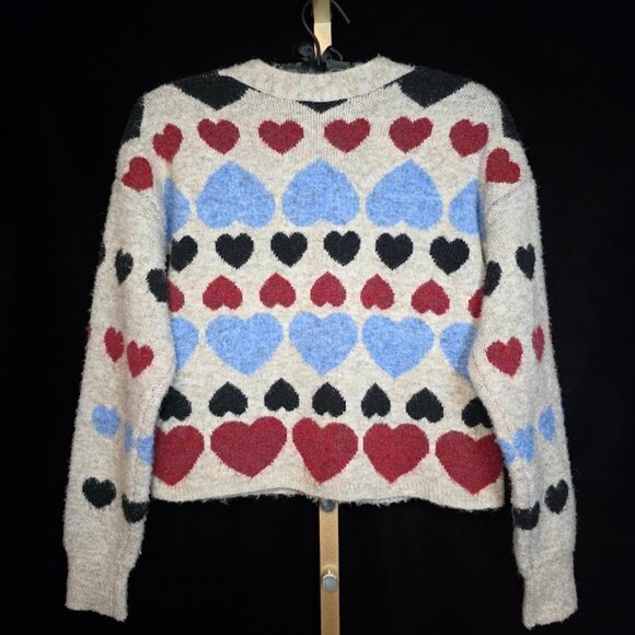Free the Roses Women's Heart Cardigan M - Picture 6 of 10
